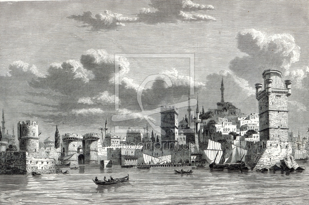 Bild-Nr.: 31001967 General View of the City of Rhodes, from 'The Illustrated London News' erstellt von Anonyme Künstler