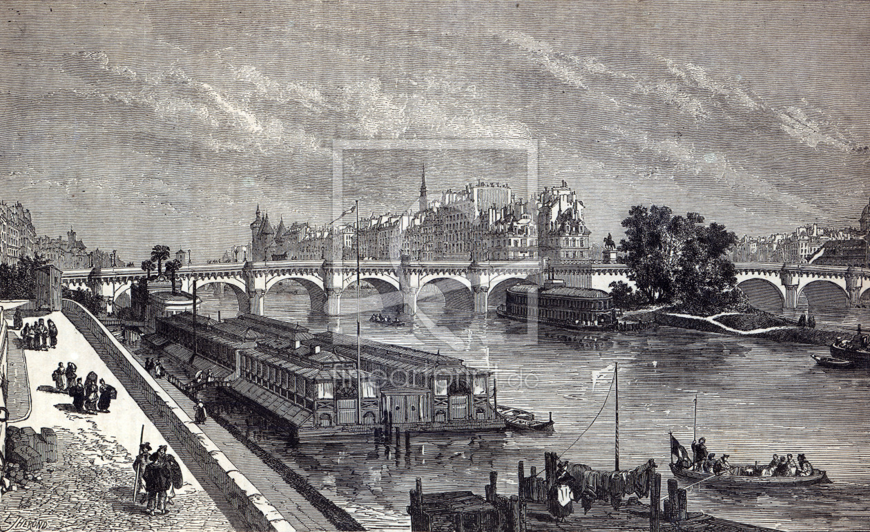 Bild-Nr.: 31001969 Modern Paris: The Pont Neuf, 1845 erstellt von Anonyme Künstler
