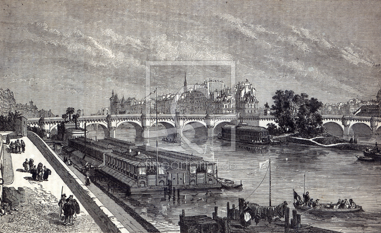 Bild-Nr.: 31001969 Modern Paris: The Pont Neuf, 1845 Bild-Nr.: 31001969 Modern Paris: The Pont Neuf, 1845 erstellt von Anonyme Künstler