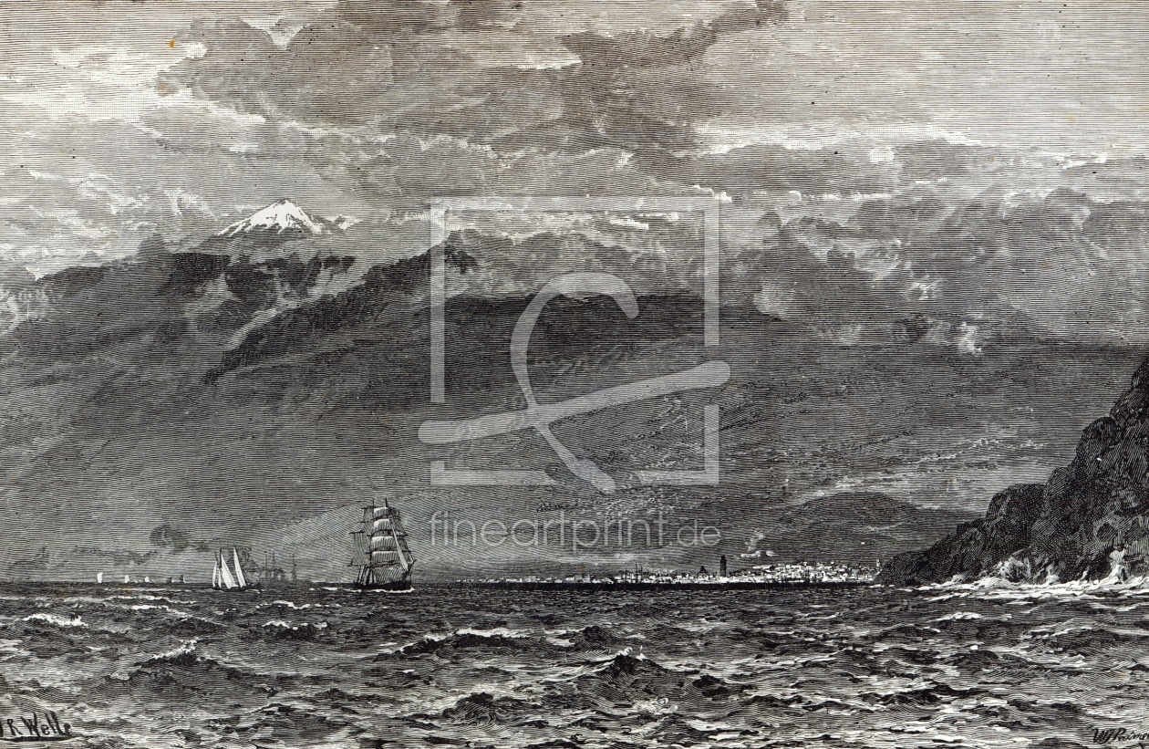 Bild-Nr.: 31001977 The Peak of Teneriffe, Sante Cruz, from 'Leisure Hour', 1888 erstellt von Anonyme Künstler