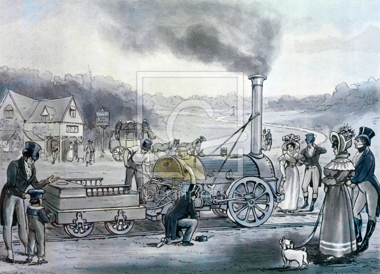 Bild-Nr.: 31002017 Stephenson's 'Northumbrian', the first locomotive to be built with an integral f erstellt von Anonyme Künstler