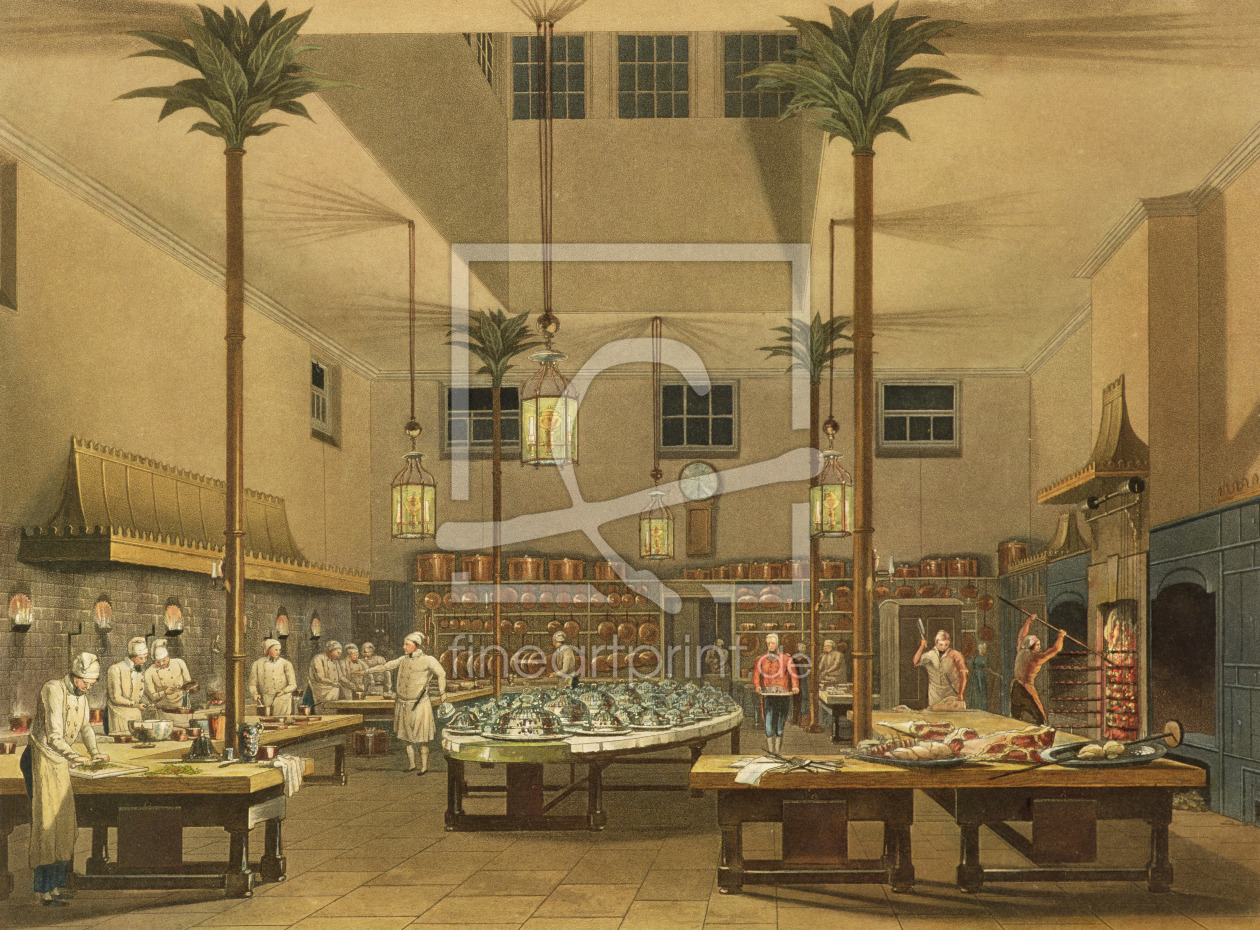 Bild-Nr.: 31002035 The Great Kitchen, from 'Views of The Royal Pavilion, Brighton' by John Nash 182 Bild-Nr.: 31002035 The Great Kitchen, from 'Views of The Royal Pavilion, Brighton' by John Nash 182 erstellt von Anonyme Künstler