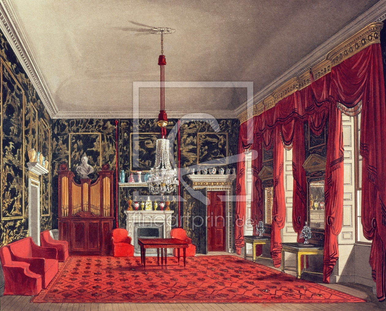 Bild-Nr.: 31002059 The Queen's Breakfast Room, Buckingham House, engraved by Daniel Havell from 'Th erstellt von Pyne, William Henry