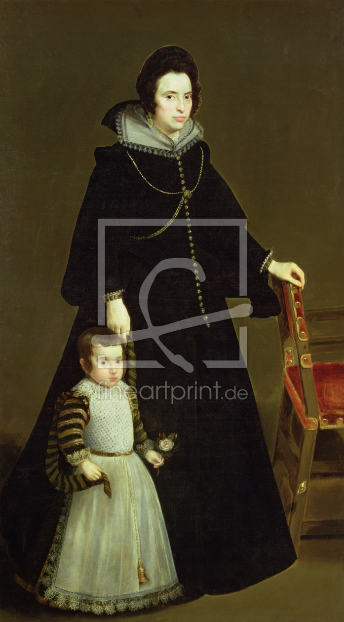 Bild-Nr.: 31002074 Dona Antonia de Ipenarrieta y Galdos and her Son, c.1631 erstellt von Velazquez, Diego Rodriguez de Silva y