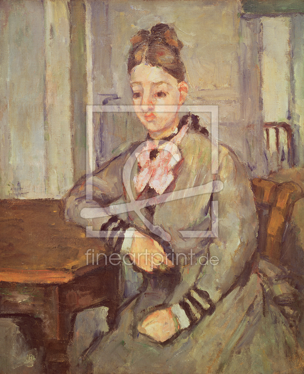 Bild-Nr.: 31002177 Madame Cezanne Leaning on a Table, 1873-77 erstellt von Cezanne, Paul