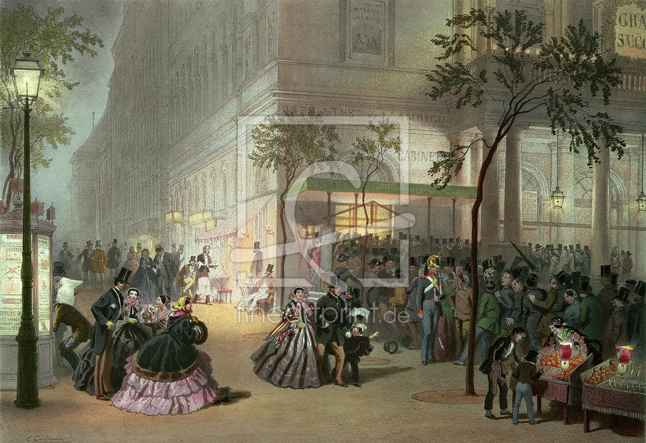 Bild-Nr.: 31002241 A Queue at the Theatre de l'Ambigu-Comique erstellt von Guerard, Eugene Charles Francois