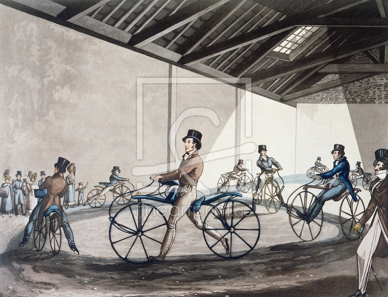 Bild-Nr.: 31002259 Johnson's Pedestrian Hobbyhorse Riding School, 1819 erstellt von Alken, Henry Thomas
