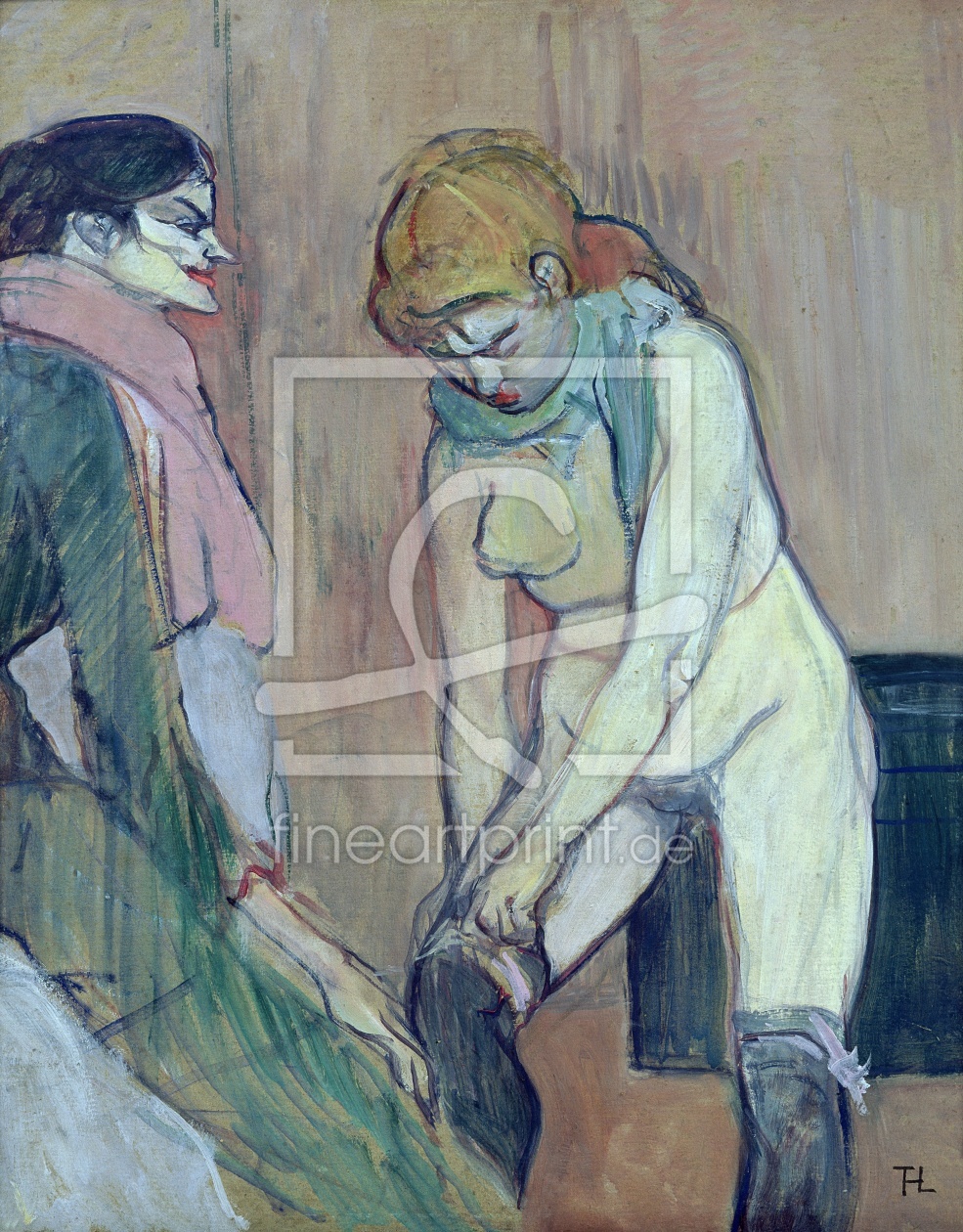 Bild-Nr.: 31002328 Woman Putting on her Stocking, or Woman of the House, c.1894 erstellt von Toulouse-Lautrec, Henri de