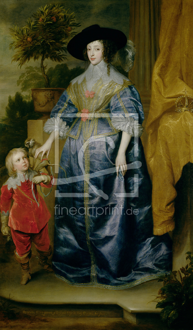 Bild-Nr.: 31002356 Queen Henrietta Maria and her dwarf Sir Jeffrey Hudson, c.1633 erstellt von Dyck, Sir Anthony van