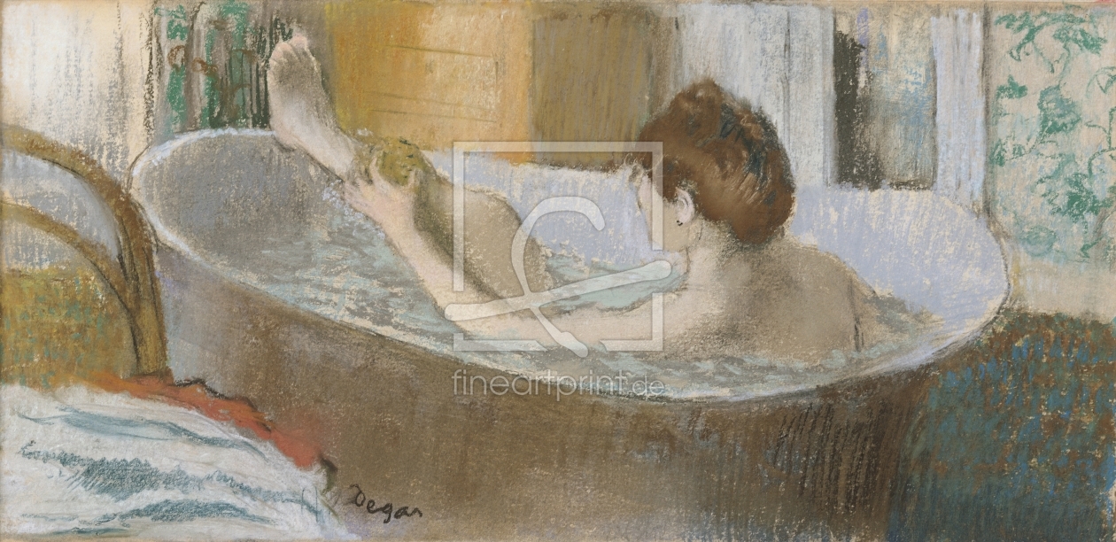 Bild-Nr.: 31002371 Woman in her Bath, Sponging her Leg, c.1883 Bild-Nr.: 31002371 Woman in her Bath, Sponging her Leg, c.1883 erstellt von Degas, Edgar