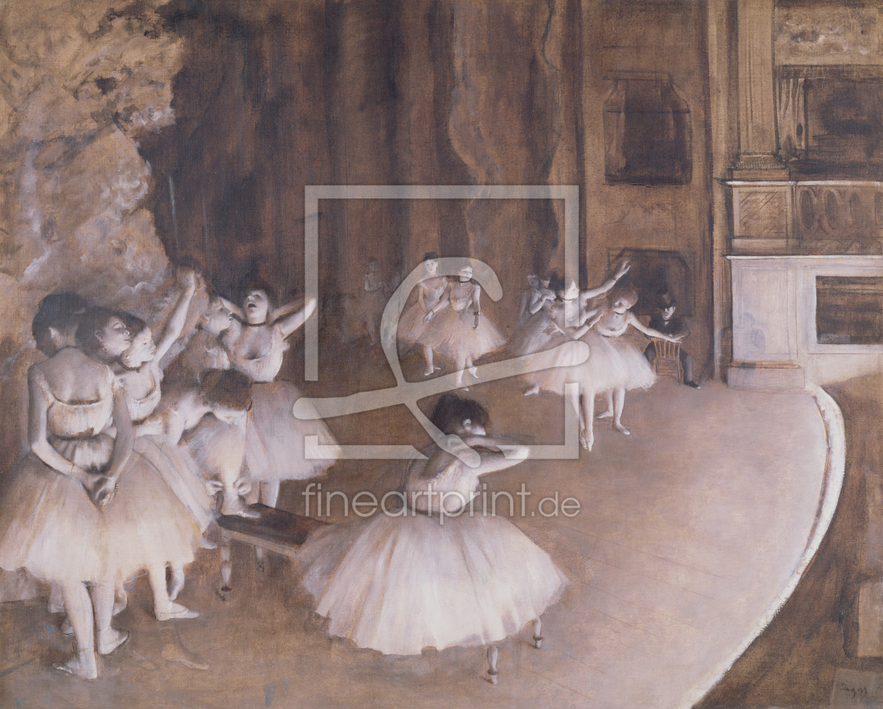 Bild-Nr.: 31002390 Ballet Rehearsal on the Stage, 1874 erstellt von Degas, Edgar