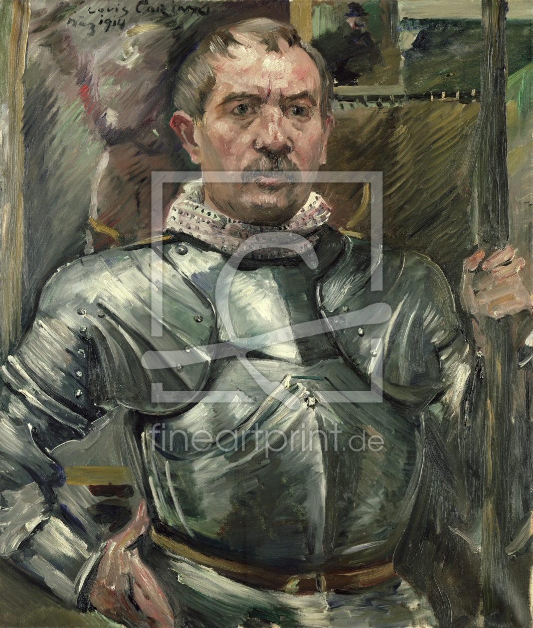 Bild-Nr.: 31002412 Self portrait in armour, 1914 erstellt von Corinth, Lovis (Franz Heinrich Louis)