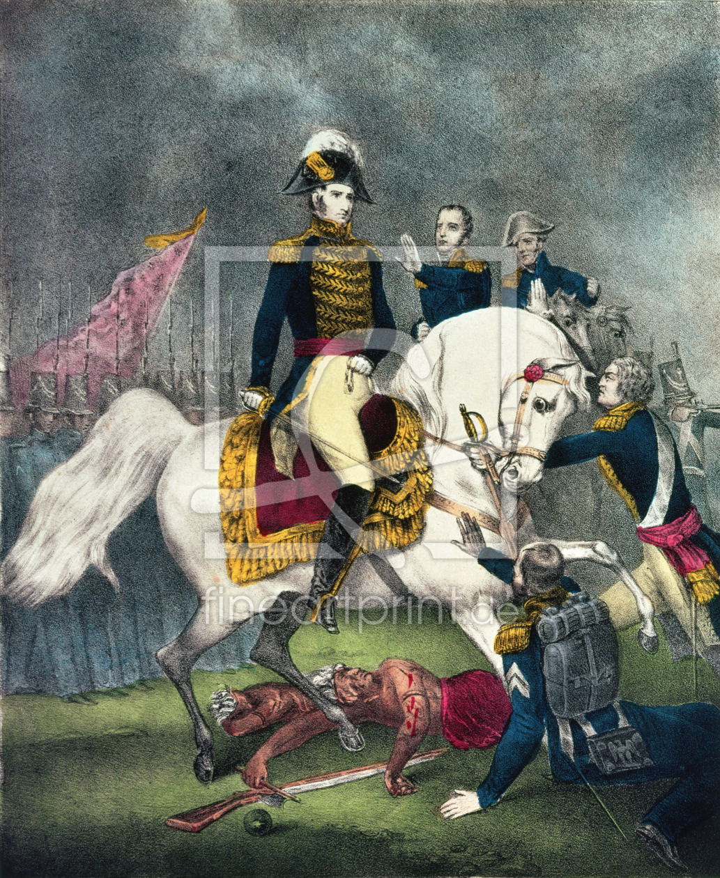 Bild-Nr.: 31002438 General William H. Harrison at the Battle of Tippecanoe, 1840 erstellt von Currier, Nathaniel and Ives, J.M.