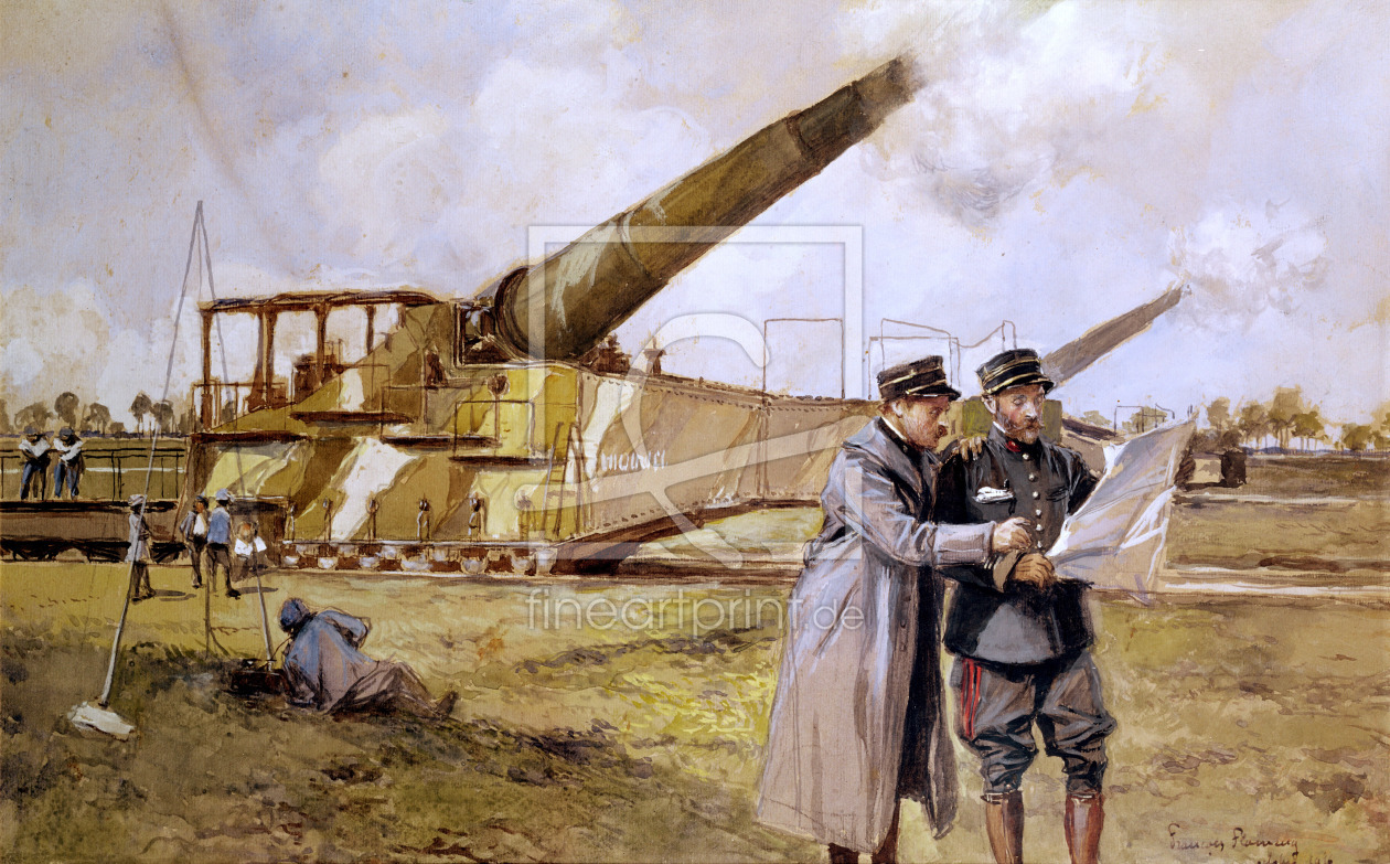 Bild-Nr.: 31002456 Heavy Artillery on the Railway, October 1916 erstellt von Flameng, Francois