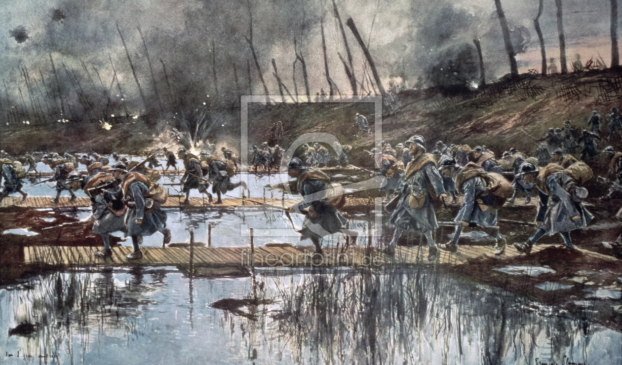 Bild-Nr.: 31002458 The Battle of the Yser in 1914 erstellt von Flameng, Francois