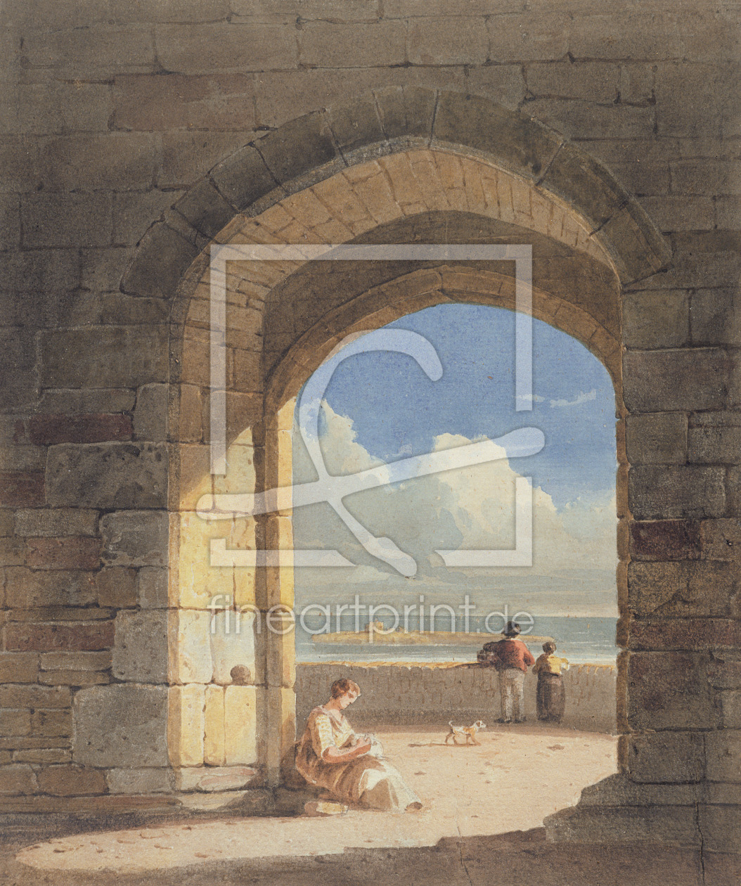 Bild-Nr.: 31002482 An Arch at Holy Island, Northumberland, 1809 erstellt von Varley, John