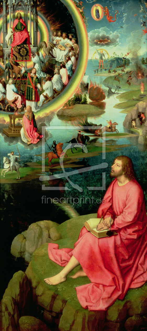 Bild-Nr.: 31002502 St. John the Evangelist at Patmos, from the Mystic Marriage of St. Catherine Tri erstellt von Memling, Hans