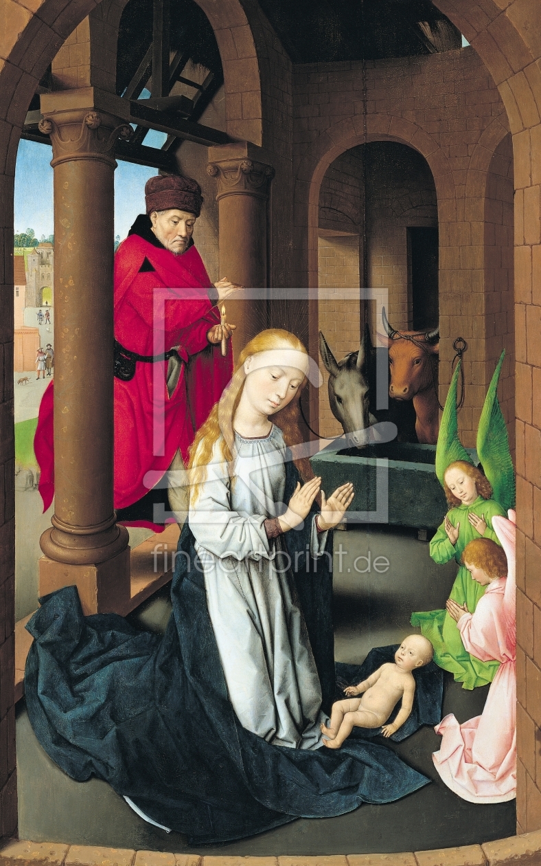 Bild-Nr.: 31002503 The Nativity, left wing of a triptych of the Adoration of the Magi, c.1470-72 erstellt von Memling, Hans