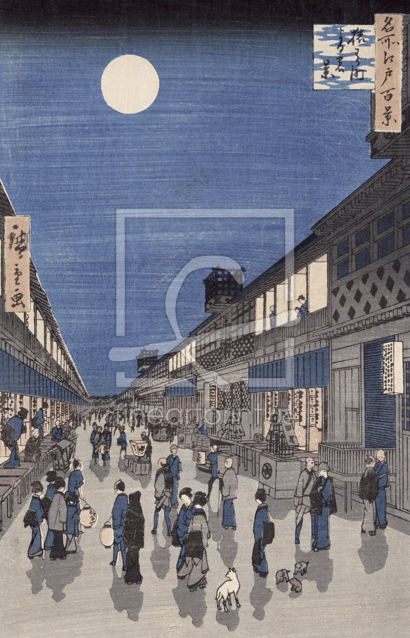 Bild-Nr.: 31002621 Night time view of Saruwaka Street, from 'Meisho Edo Hyakkei' erstellt von Hiroshige, Ando
