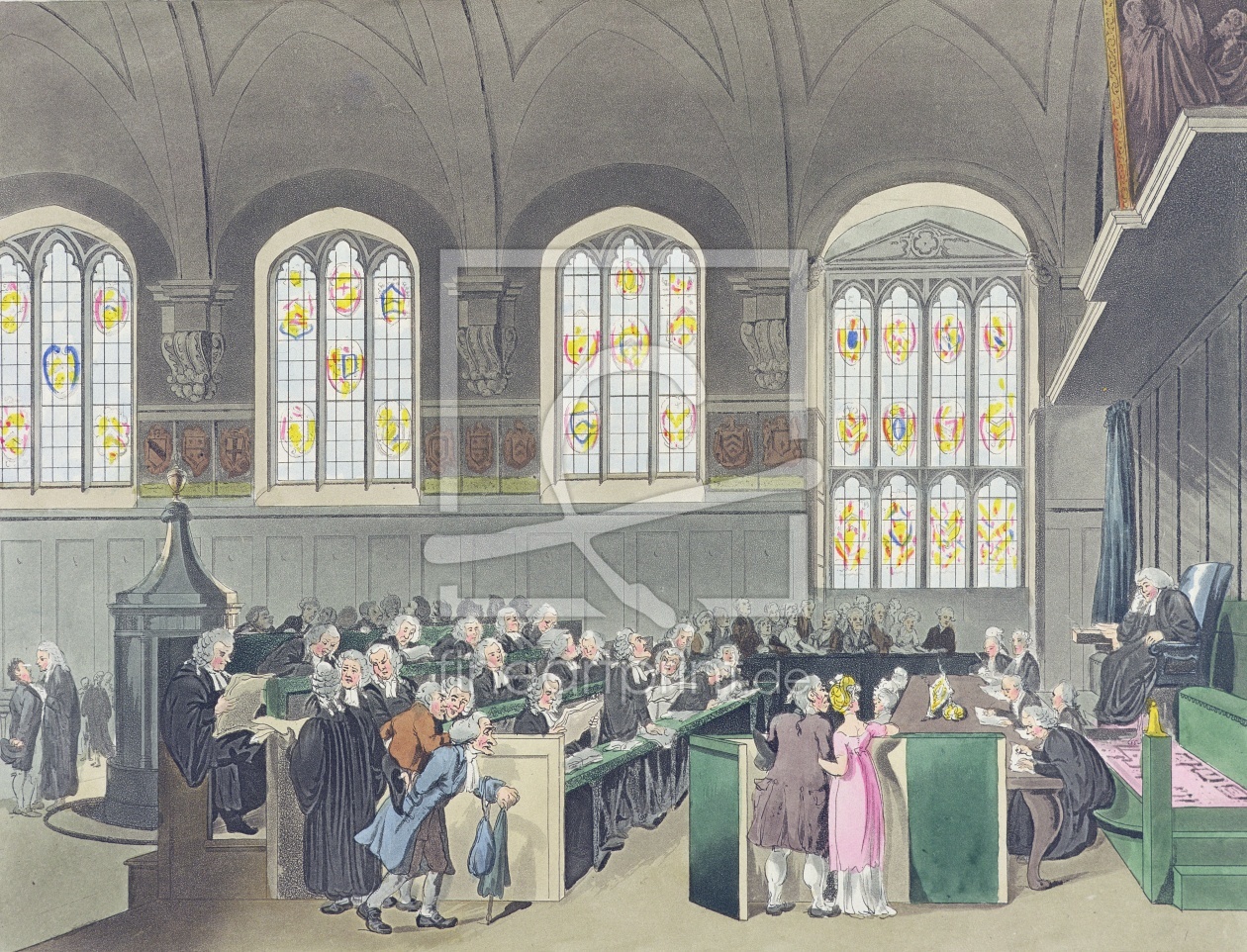 Bild-Nr.: 31002636 Court of Chancery, Lincoln's Inn Hall, engraved by Constantine Stadler , 1808 erstellt von Rowlandson, Thomas