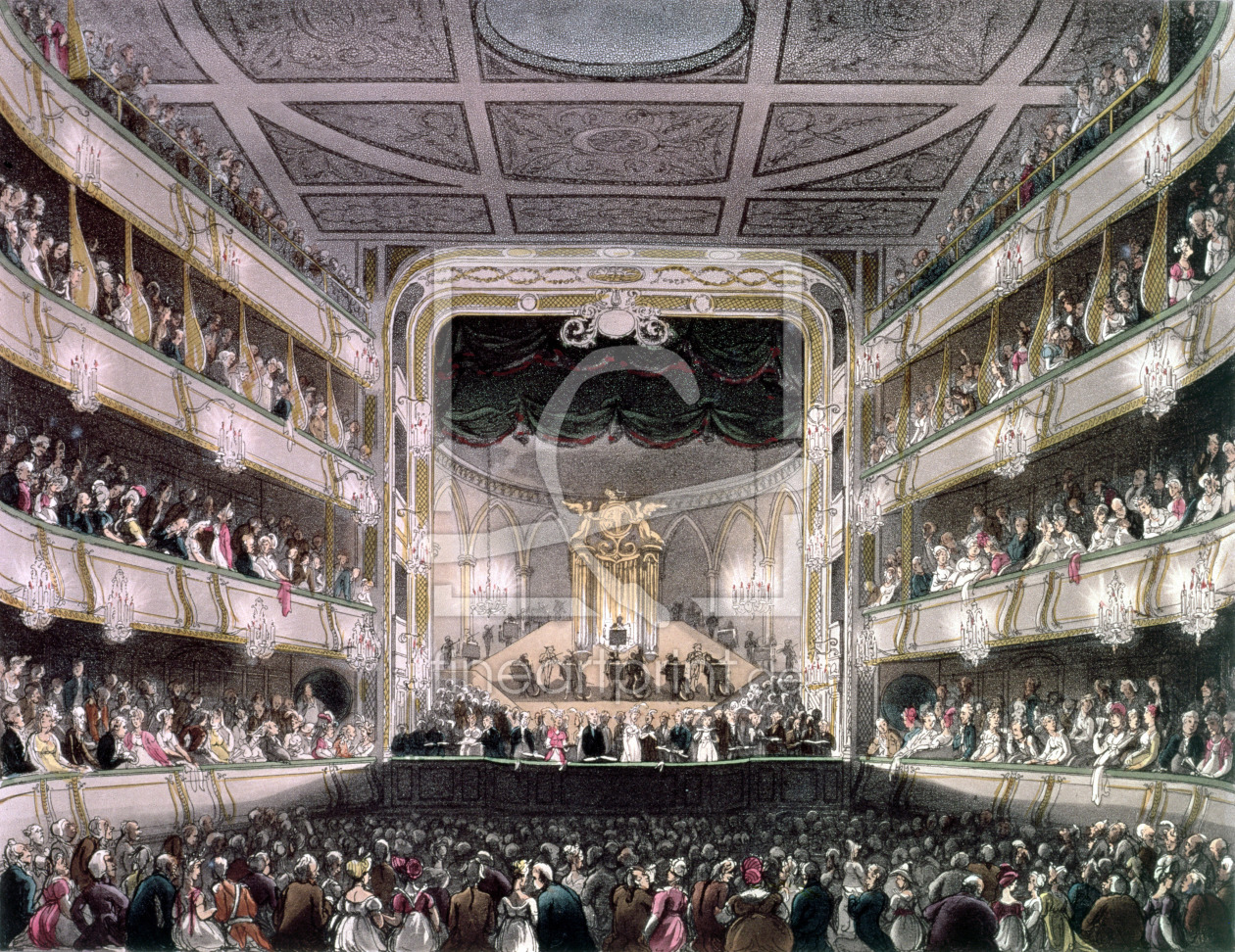 Bild-Nr.: 31002639 Covent Garden Theatre, 1808, from 'Ackermann's Microcosm of London' engraved by  erstellt von Rowlandson, Thomas