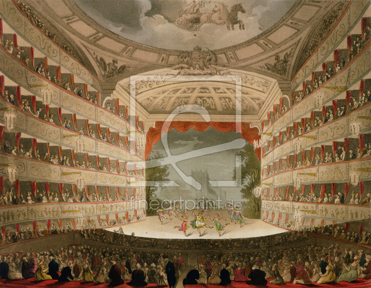 Bild-Nr.: 31002640 Kings Theatre Opera House, engraved by J. Bluck, pub. by Ackermann's 'Repository erstellt von Rowlandson, Thomas