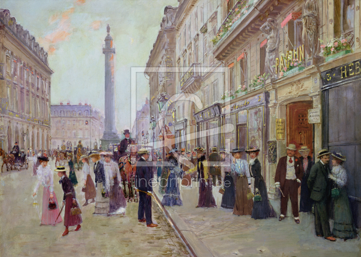 Bild-Nr.: 31002652 Workers leaving the Maison Paquin, in the rue de la Paix, c.1900 erstellt von Beraud, Jean