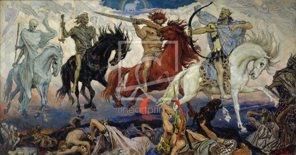 Bild-Nr.: 31002699 The Four Horsemen of the Apocalypse, 1887 erstellt von Vasnetsov, Victor Mikhailovich