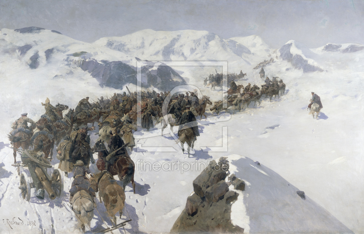 Bild-Nr.: 31002703 Count Argutinsky crossing the Caucasian Range, 1892 erstellt von Roubaud, Franz