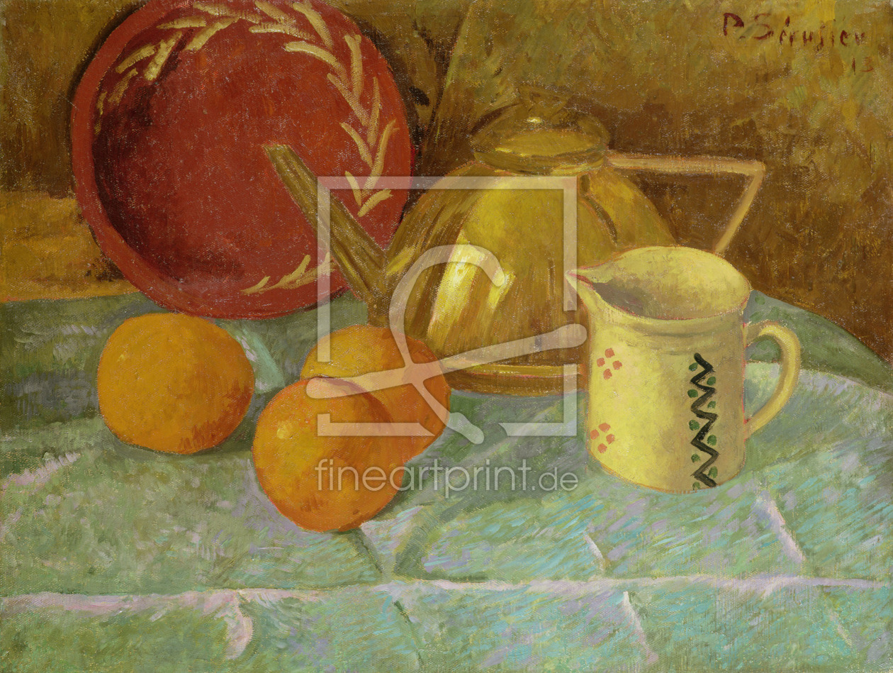 Bild-Nr.: 31002769 Still Life with Fruit and a Pitcher or Synchronization in Yellow, 1913 erstellt von Serusier, Paul