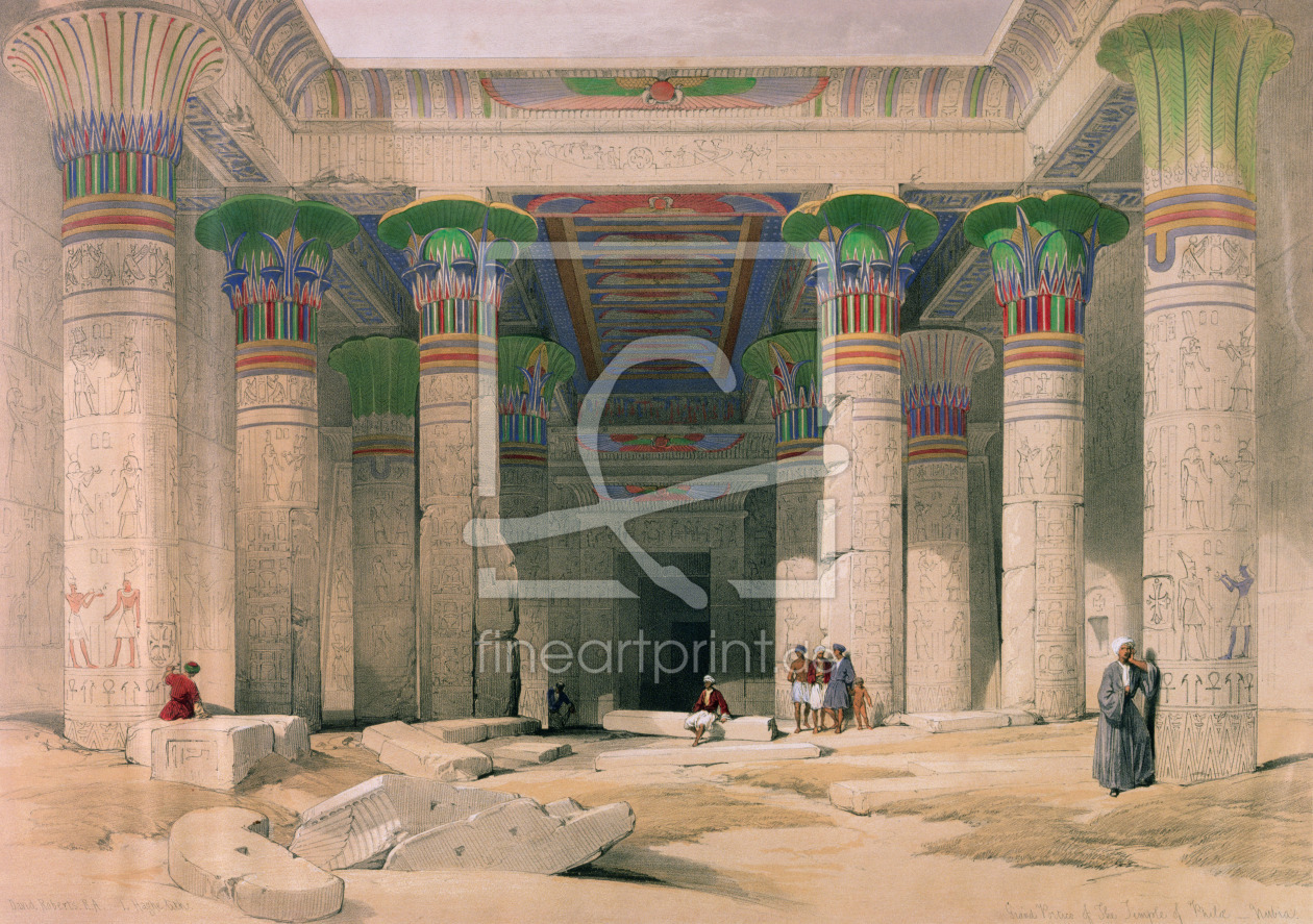 Bild-Nr.: 31002794 Grand Portico of the Temple of Philae, Nubia, from 'Egypt and Nubia', engraved b erstellt von Roberts, David