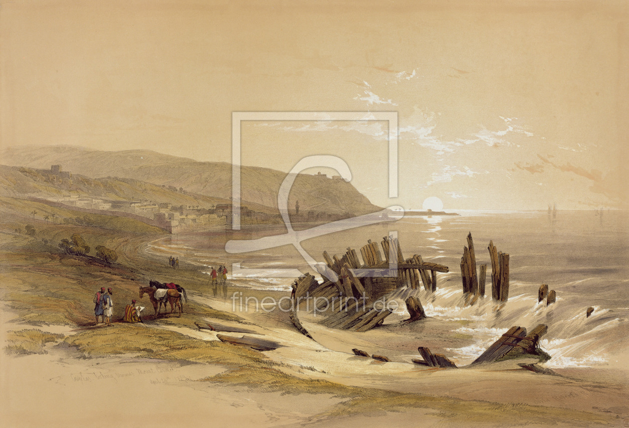 Bild-Nr.: 31002795 Caiphas looking towards Mount Carmel 24th April 1839, from Volume II 'The Holy L erstellt von Roberts, David