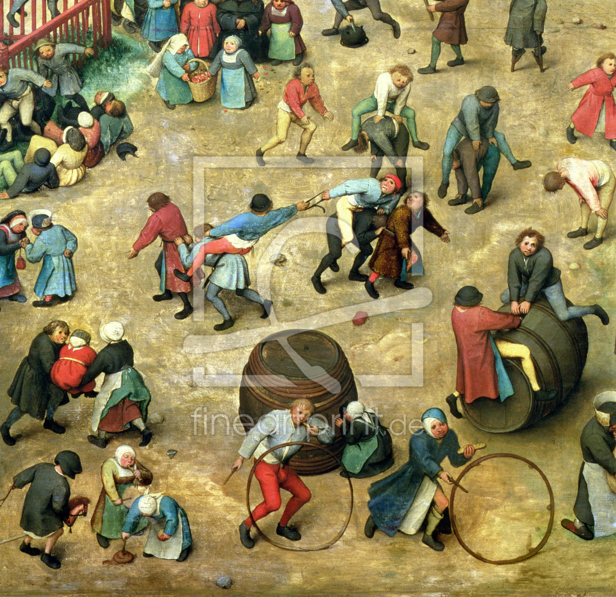 Bild-Nr.: 31002835 Children's Games : detail of bottom section showing various games, 1560 erstellt von Bruegel, Pieter the Elder