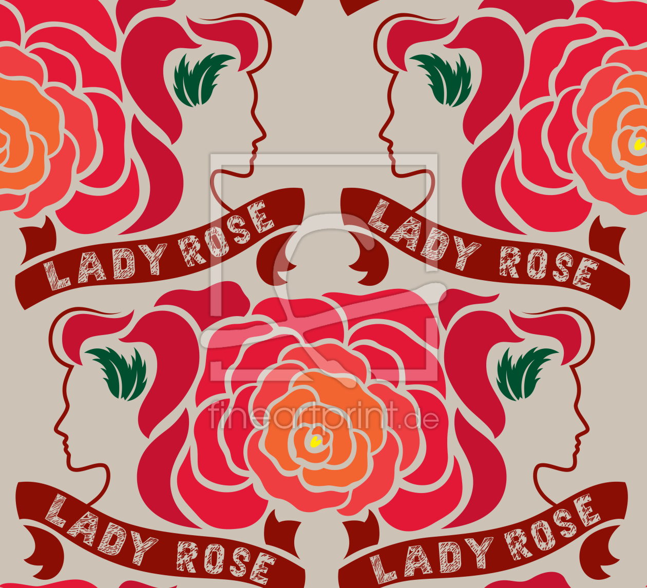 Bild-Nr.: 9000397 Lady Rose Tattoo erstellt von patterndesigns-com