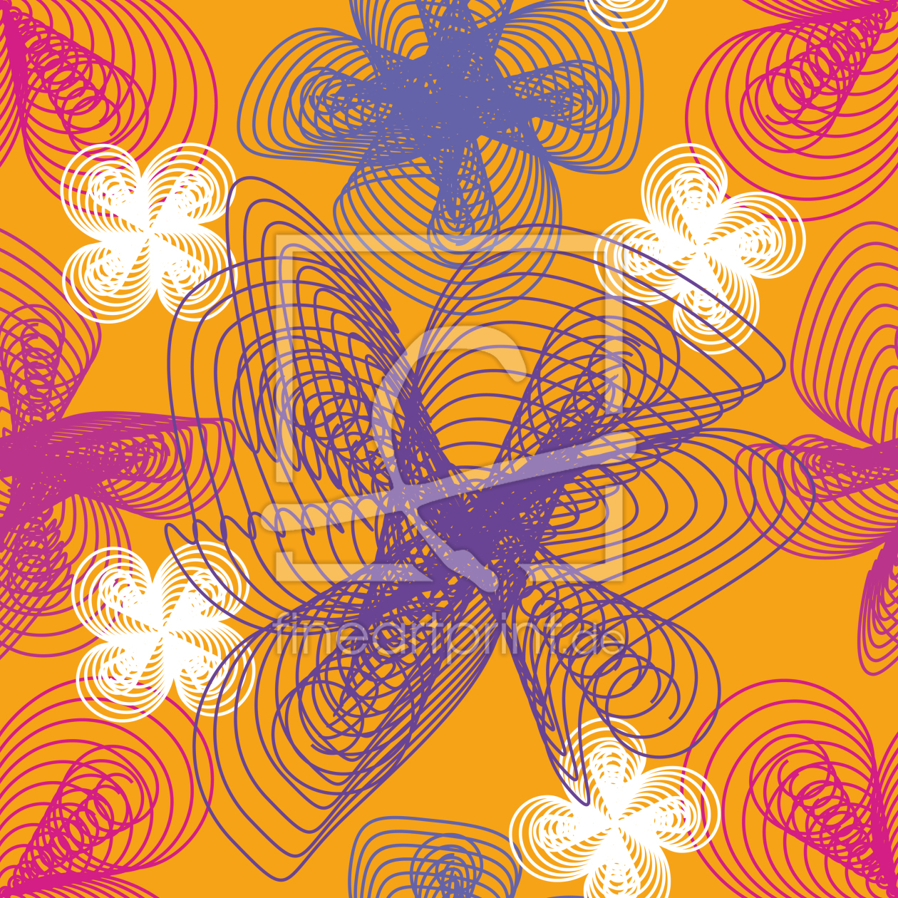 Bild-Nr.: 9001342 Spiralblumen Safran erstellt von patterndesigns-com