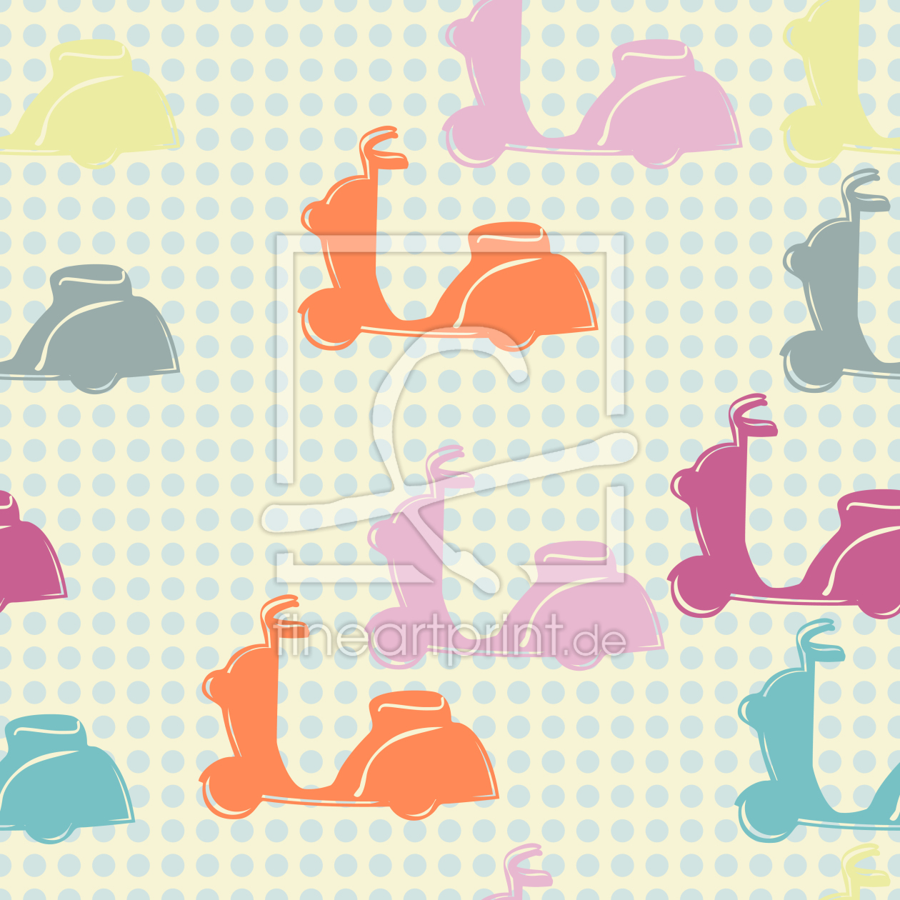 Bild-Nr.: 9001381 Motorroller Mit Punkten erstellt von patterndesigns-com