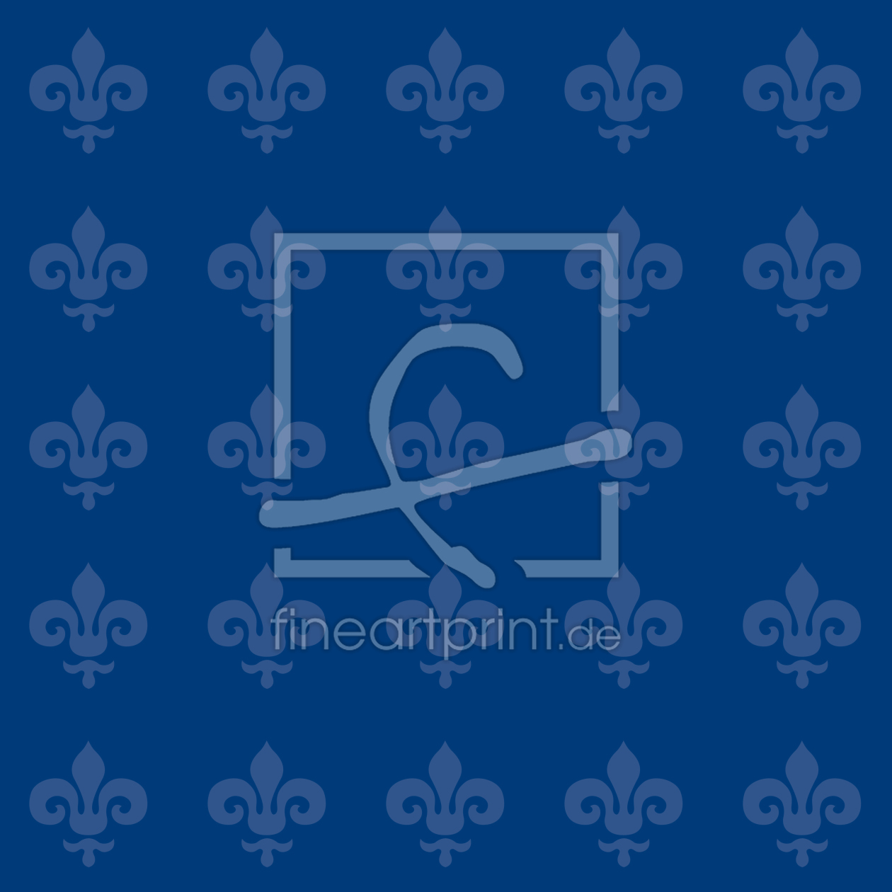 Bild-Nr.: 9001747 Fleur De Lis Blau erstellt von patterndesigns-com
