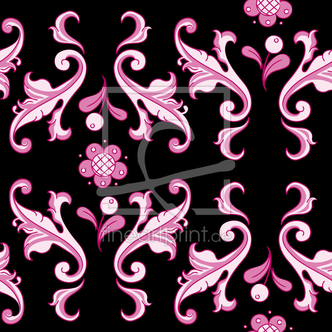 Bild-Nr.: 9001918 Barocko Folk Pink erstellt von patterndesigns-com