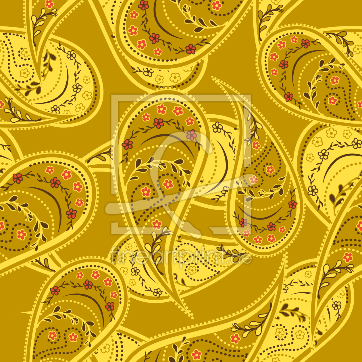 Bild-Nr.: 9001975 Goldrausch Der Paisley erstellt von patterndesigns-com