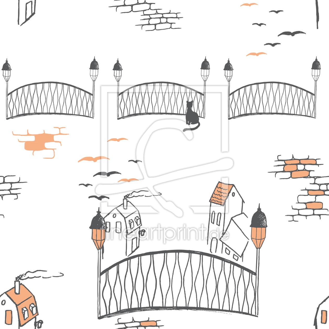 Bild-Nr.: 9002161 Kätzchenbrücke In London erstellt von patterndesigns-com