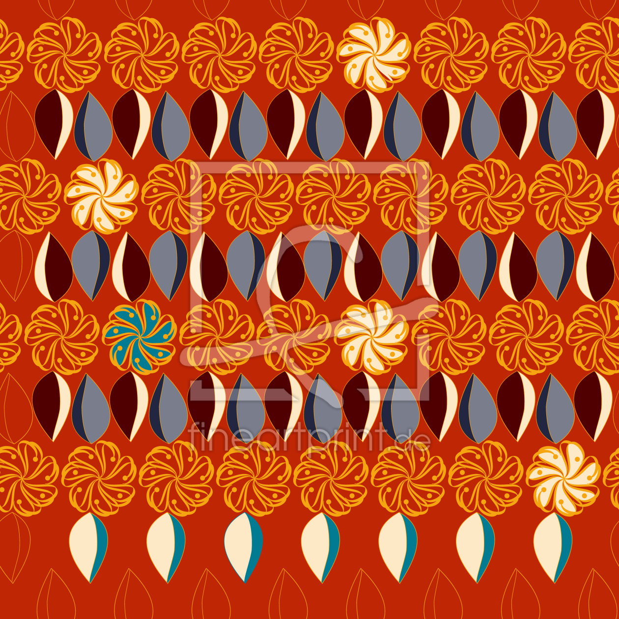 Bild-Nr.: 9002382 Florale Achterreihe erstellt von patterndesigns-com