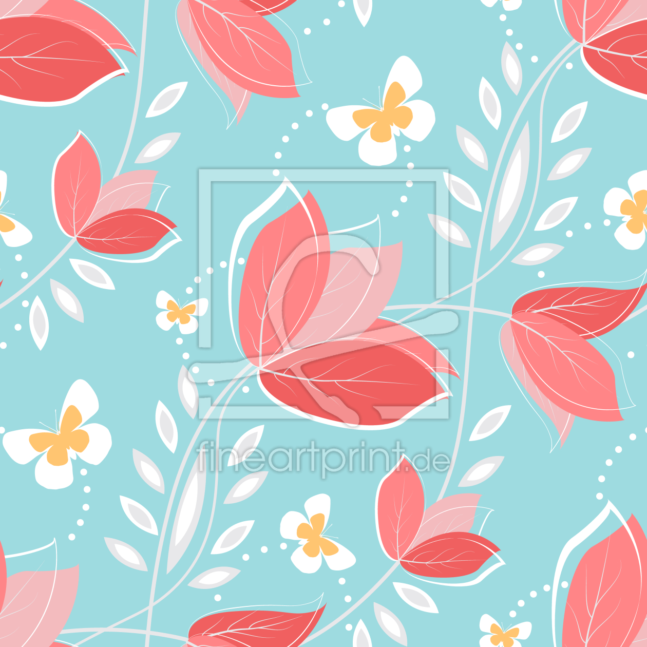 Bild-Nr.: 9002474 Korallen Blumen erstellt von patterndesigns-com
