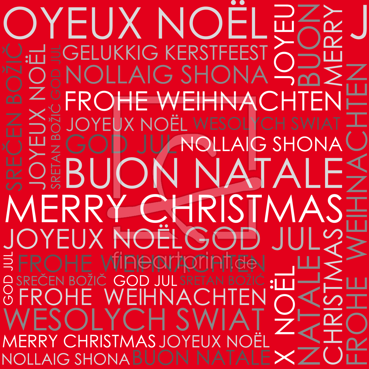 Bild-Nr.: 9002638 Weihnachstgrüsse Rot erstellt von patterndesigns-com