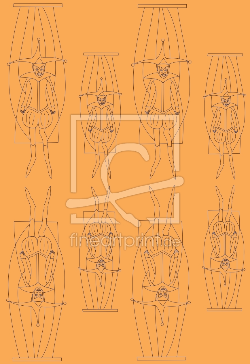Bild-Nr.: 9003235 Carneval Der Narren Orange erstellt von patterndesigns-com