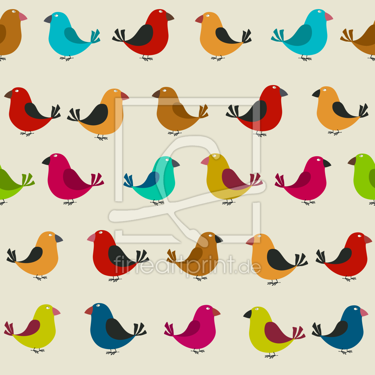 Bild-Nr.: 9003729 Zwitschernde Vögel erstellt von patterndesigns-com