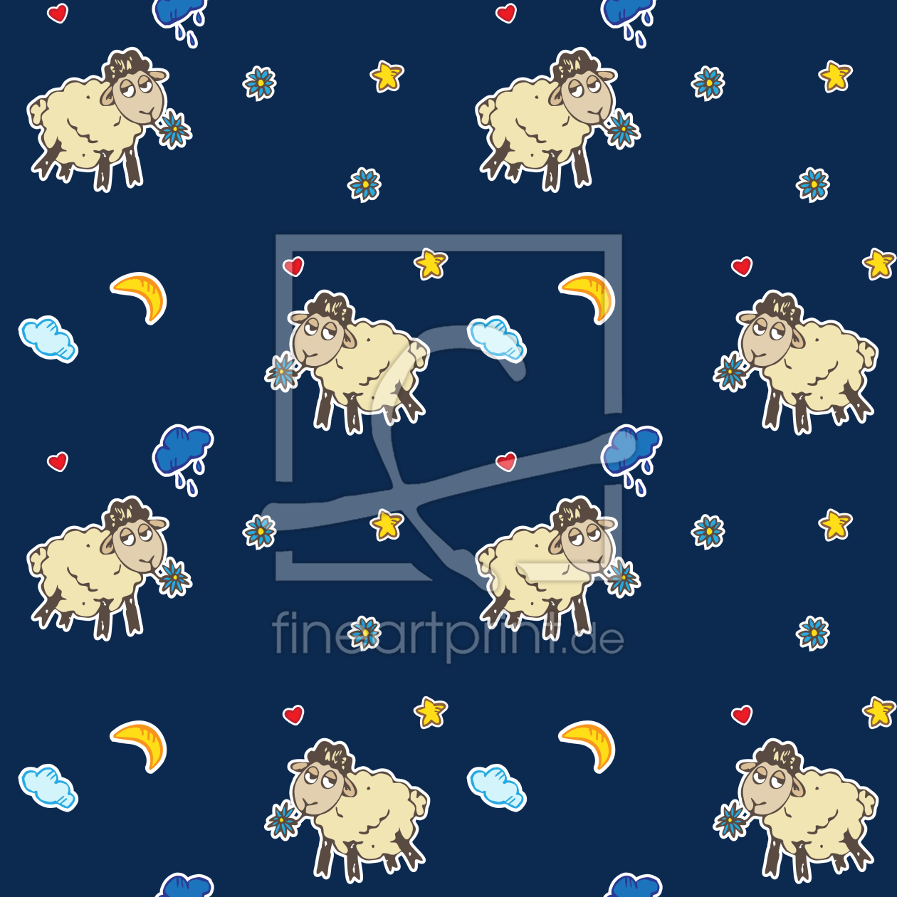 Bild-Nr.: 9003882 Wundersame Schäfchen Träume erstellt von patterndesigns-com