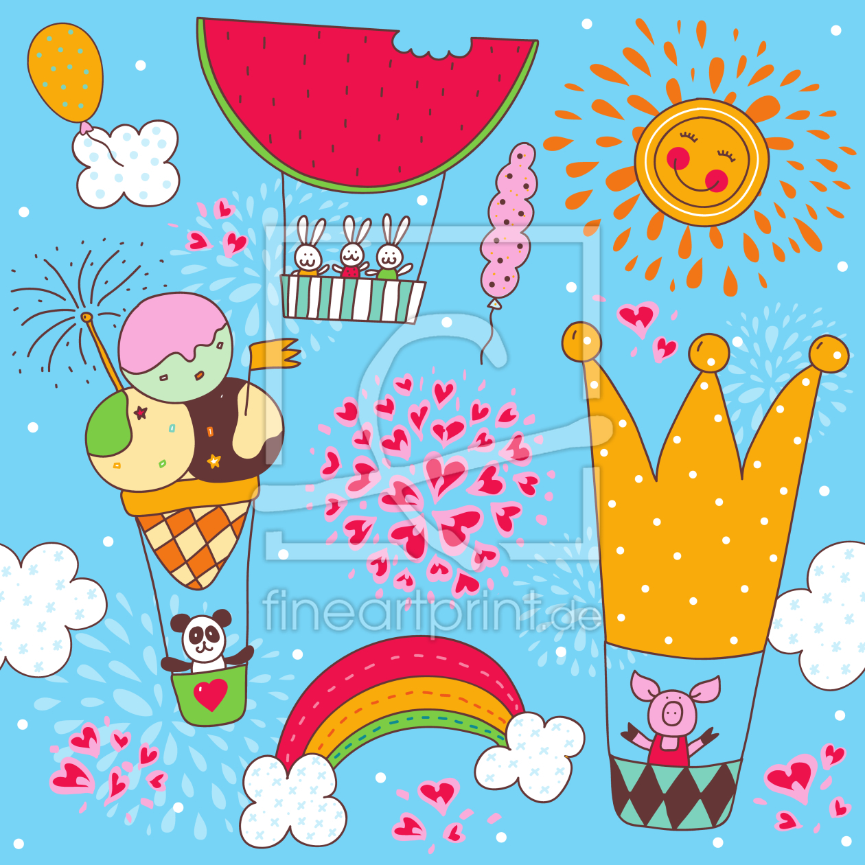 Bild-Nr.: 9004109 Eine Lustige Ballonfahrt erstellt von patterndesigns-com