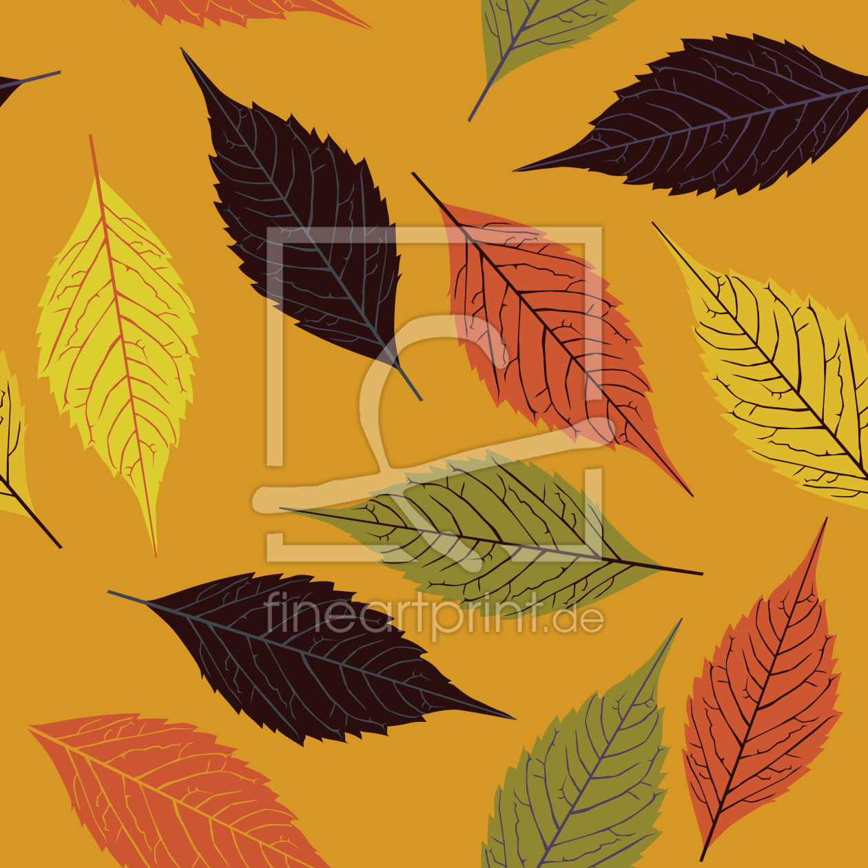 Bild-Nr.: 9004589 Birkenblatt Im Herbst erstellt von patterndesigns-com