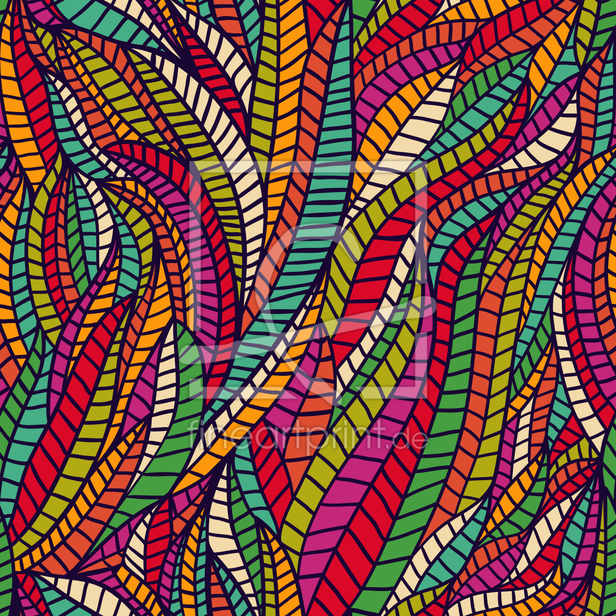 Bild-Nr.: 9004607 Tief Unten Im Bunten Hundertwasser Reich erstellt von patterndesigns-com