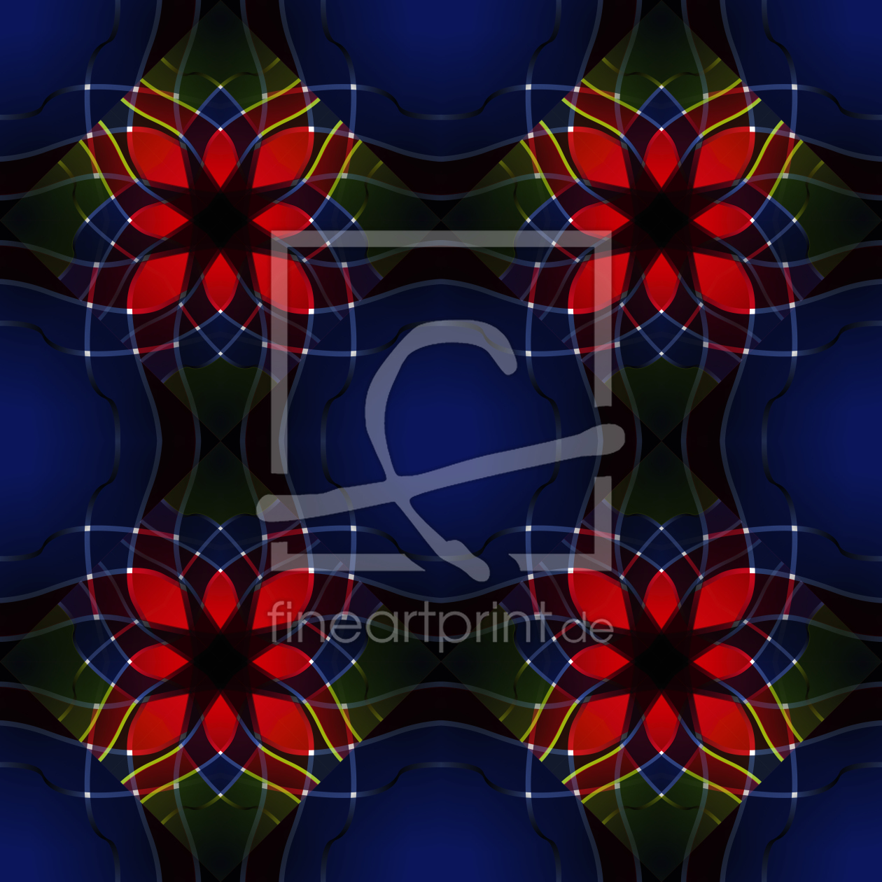 Bild-Nr.: 9004644 Kaleidoskopische Blumen erstellt von patterndesigns-com